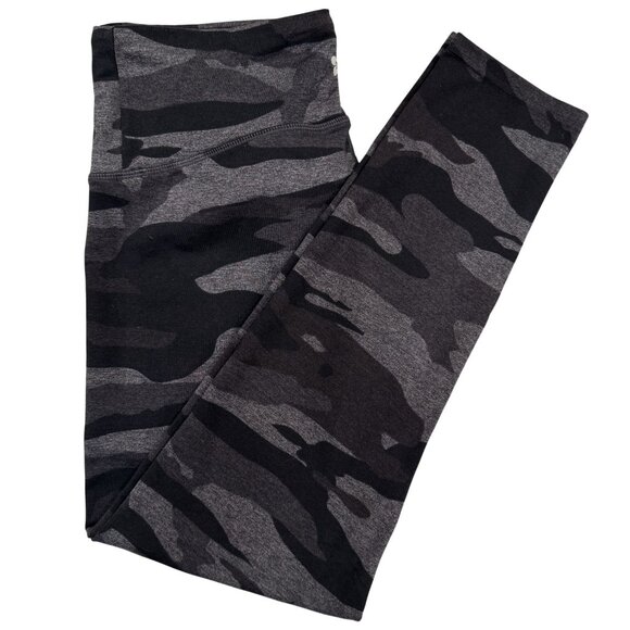 Tuff Athletics Pants - Tuff Athletics Camo Print Womens Leggings Sz Large Black Gray Activewear Pocket